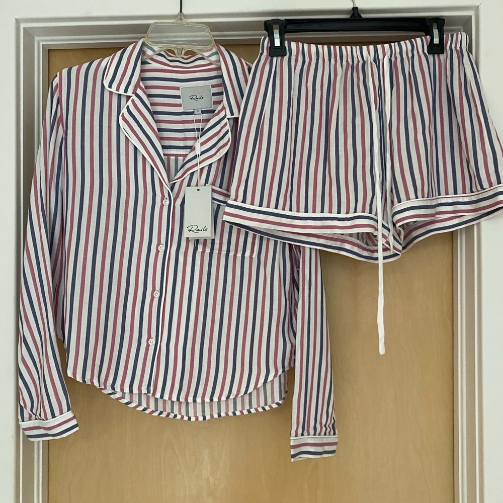 NWT Rails long sleeve pajamas shorts set